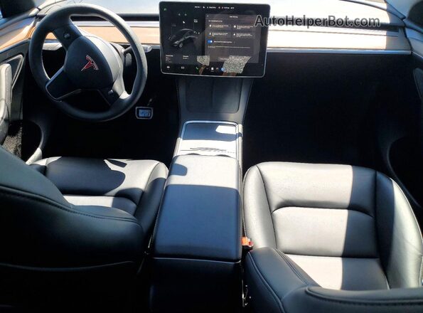 7SAYGDED6RF097322 2024 TESLA MODEL Charcoal Առջևի վահանակի տեսք