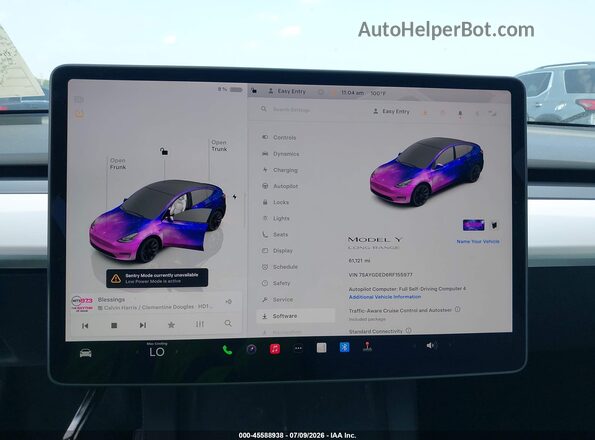 7SAYGDED6RF155977 2024 TESLA MODEL Y Красный Вид задних сидений