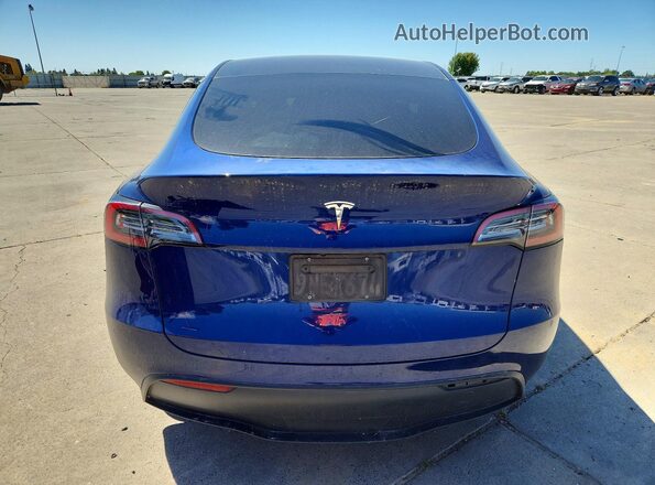 7SAYGDED7RF127122 2024 TESLA MODEL Blue Вид ззаду