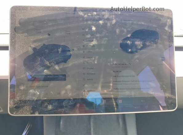 7SAYGDED8RF153681 2024 TESLA MODEL Blue Widok zestawu wskaźników