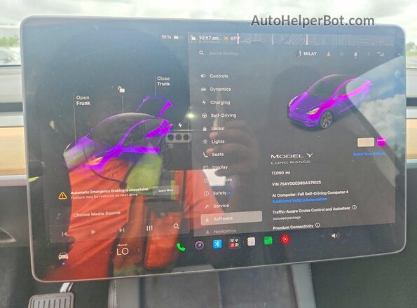 7SAYGDED8SA379125 2025 TESLA MODEL Серый Вид щитка приборов