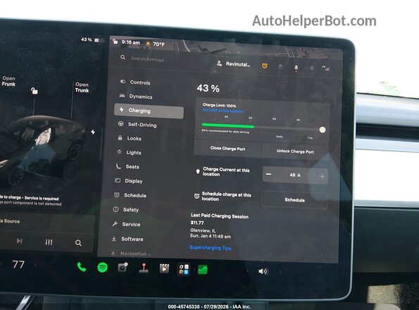 7SAYGDED9PF948106 2023 TESLA MODEL Y Gray 