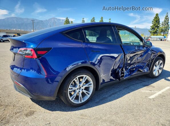 7SAYGDED9RF047465 2024 TESLA MODEL Blue Задня права чверть