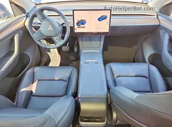 7SAYGDED9RF047465 2024 TESLA MODEL Blue Вид панелі приладів