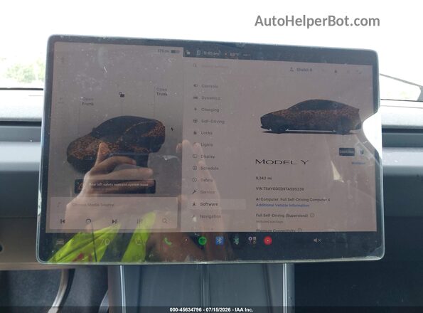 7SAYGDED9TA595339 2026 TESLA MODEL Y Gray Вид задніх сидінь