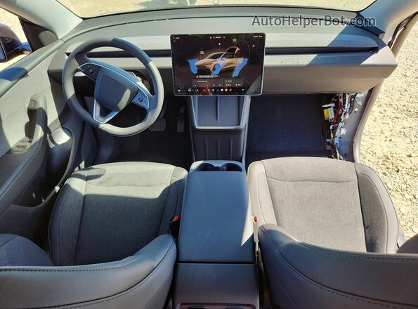 7SAYGDED9TA608445 2026 TESLA MODEL Charcoal Dashboard view
