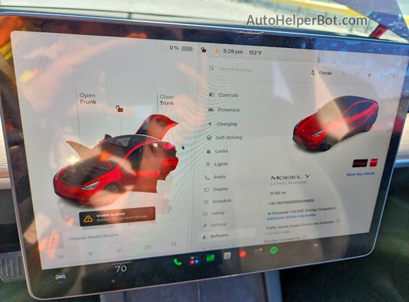 7SAYGDEDXRA319020 2024 TESLA MODEL Red Vista del cuadro de instrumentos