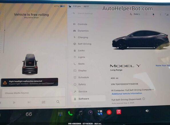 7SAYGDEDXTF646138 2026 TESLA MODEL Y Black 