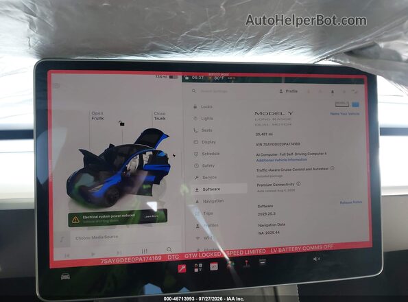 7SAYGDEE0PA174169 2023 TESLA MODEL Y Black 