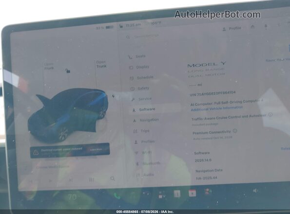 7SAYGDEE0PF864104 2023 TESLA MODEL Y Blue 
