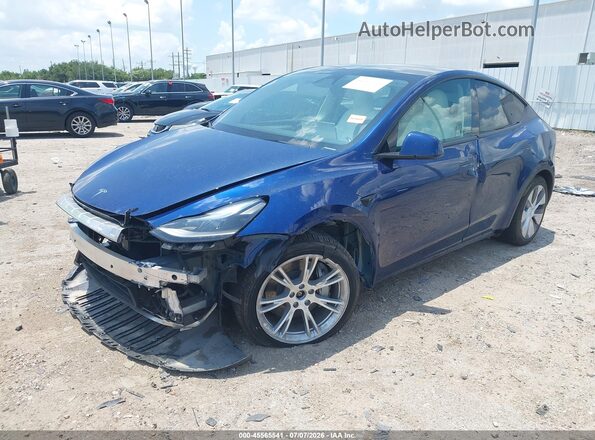 7SAYGDEE0RA251903 2024 TESLA MODEL Y Blue Առջևի ձախ երեք քառորդ տեսարան