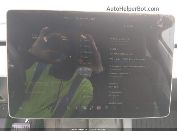 7SAYGDEE0RA313168 2024 TESLA MODEL Y Синий 