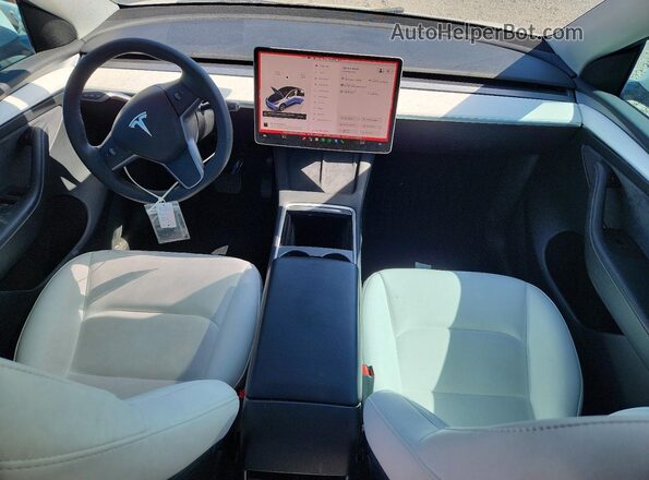 7SAYGDEE1NF523145 2022 TESLA MODEL Белый Вид панели приборов