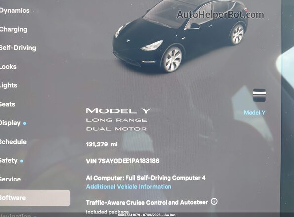 7SAYGDEE1PA183186 2023 TESLA MODEL Y Black Vista de los asientos traseros