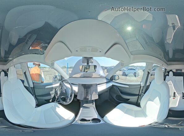 7SAYGDEE1PF594865 2023 TESLA MODEL Gray VIN კოდის სტიკერის ხედი