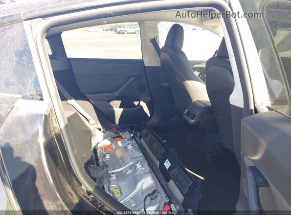7SAYGDEE1PF802596 2023 TESLA MODEL Y Black VIN კოდის სტიკერის ხედი