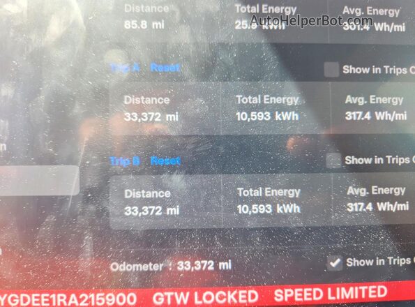7SAYGDEE1RA215900 2024 TESLA MODEL Black ხელსაწყოთა პანელის ხედი