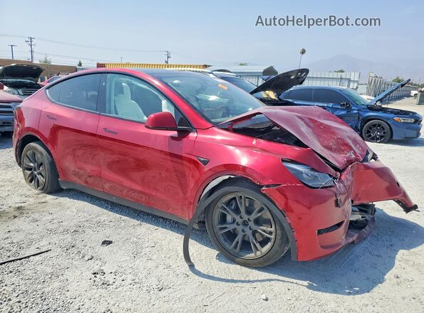 7SAYGDEE1SF301443 2025 TESLA MODEL Красный Передняя правая четверть