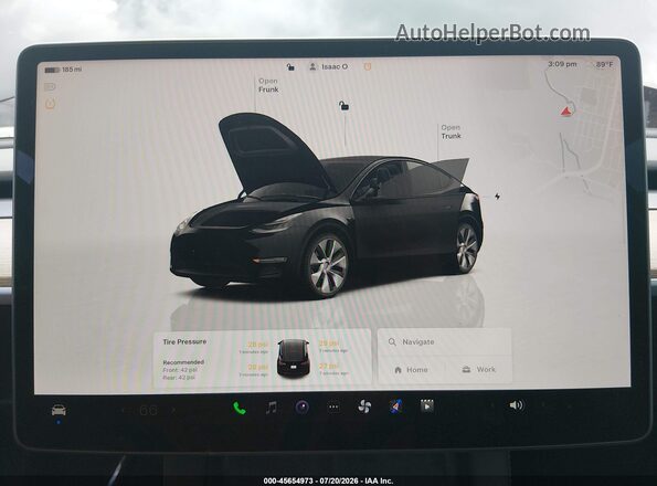 7SAYGDEE2PA107251 2023 TESLA MODEL Y Черный Вид задних сидений
