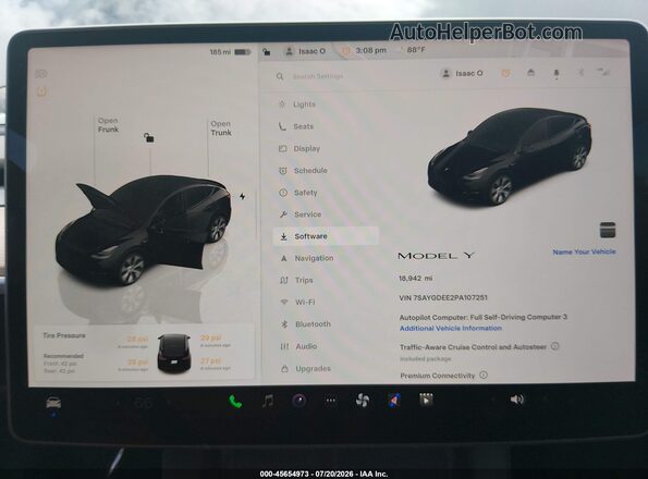 7SAYGDEE2PA107251 2023 TESLA MODEL Y Черный 