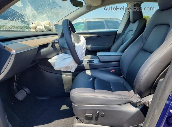 7SAYGDEE2PF887397 2023 TESLA MODEL Синий Вид салона спереди