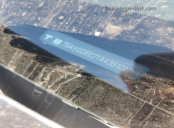 7SAYGDEE2TA438101 2026 TESLA MODEL Gray VIN sticker view