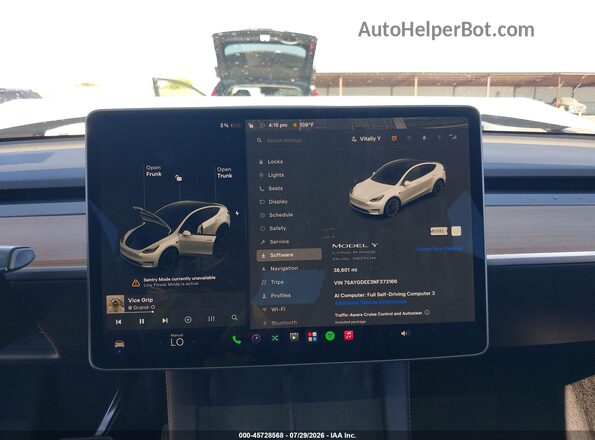 7SAYGDEE3NF373166 2022 TESLA MODEL Y White 