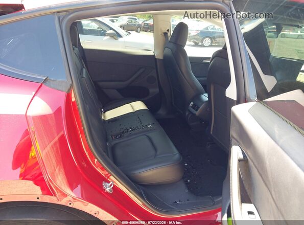 7SAYGDEE3PA043561 2023 TESLA MODEL Y Red Вид наклейки з VIN-кодом