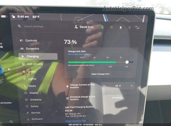 7SAYGDEE3PA090525 2023 TESLA MODEL Y Синий 
