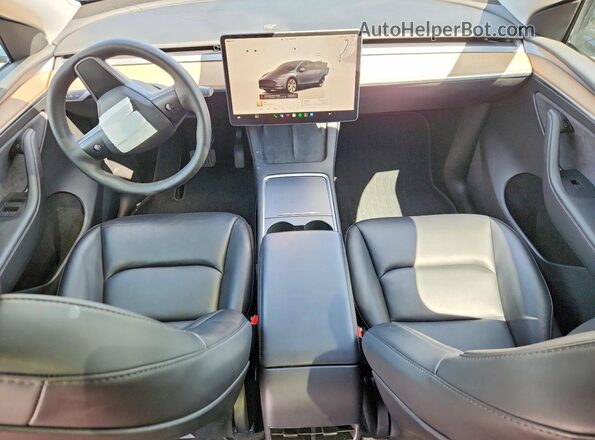 7SAYGDEE3PF838905 2023 TESLA MODEL Gray Вид панелі приладів