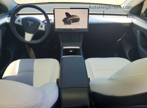 7SAYGDEE3PF873394 2023 TESLA MODEL Gray Vista del salpicadero