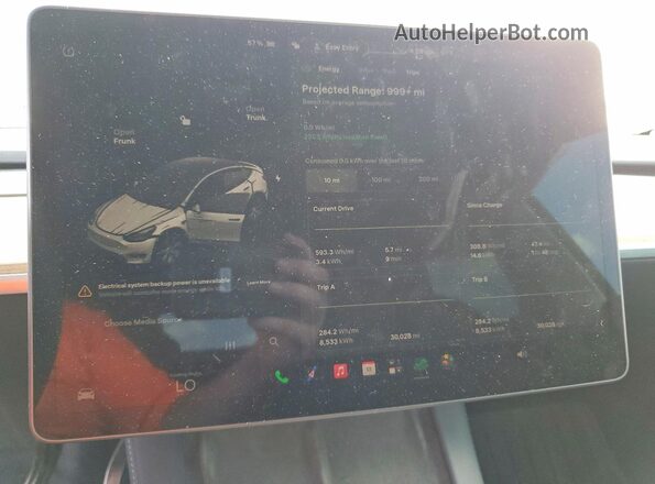 7SAYGDEE3RA263446 2024 TESLA MODEL Gray Սարքավորումների վահանակի տեսք