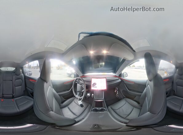 7SAYGDEE3TF443245 2026 TESLA MODEL Charcoal სალონის 360-გრადუსიანი ხედი
