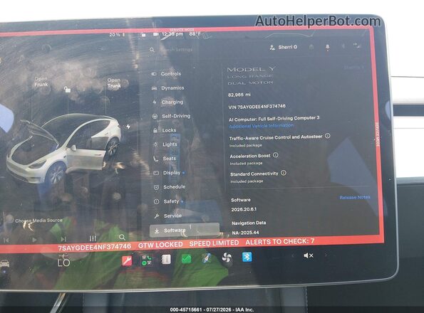 7SAYGDEE4NF374746 2022 TESLA MODEL Y White 