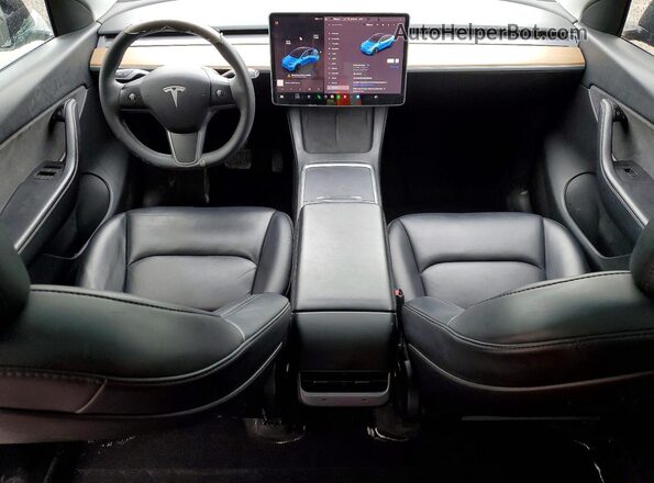 7SAYGDEE4NF385486 2022 TESLA MODEL Black Dashboard view