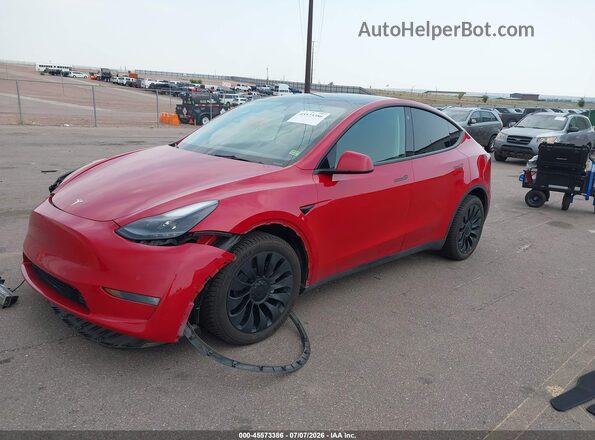 7SAYGDEE4NF519767 2022 TESLA MODEL Y Red Vista tres cuartos delantera izquierda