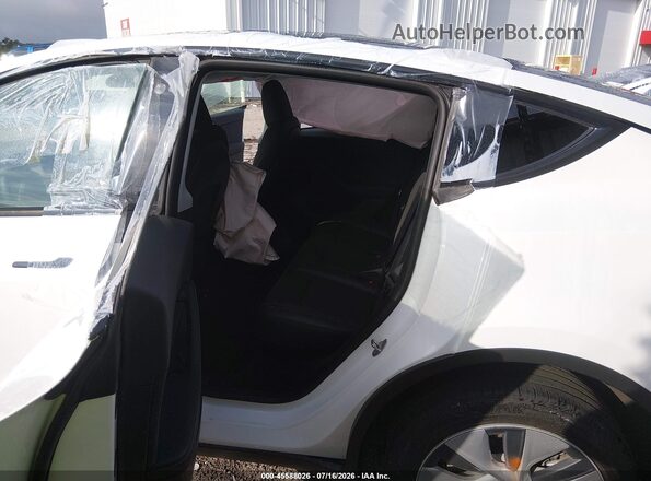 7SAYGDEE4PA060384 2023 TESLA MODEL Y White Widok naklejki z numerem VIN