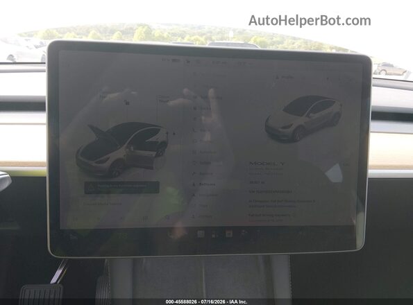 7SAYGDEE4PA060384 2023 TESLA MODEL Y White Widok tylnych siedzeń
