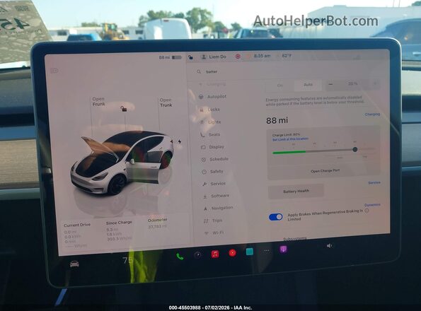 7SAYGDEE4PA113178 2023 TESLA MODEL Y White Widok tylnych siedzeń