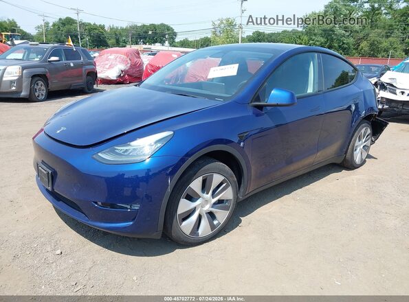 7SAYGDEE4PA125959 2023 TESLA MODEL Y Dark Blue Передня ліва чверть
