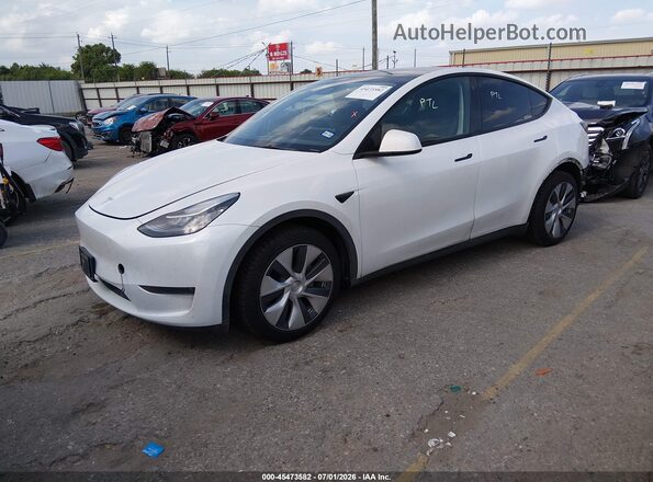 7SAYGDEE4PA126562 2023 TESLA MODEL Y White წინა მარცხენა ხედი სამი მეოთხედიდან