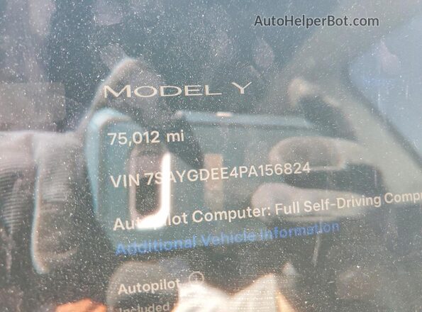 7SAYGDEE4PA156824 2023 TESLA MODEL Black Vista del cuadro de instrumentos