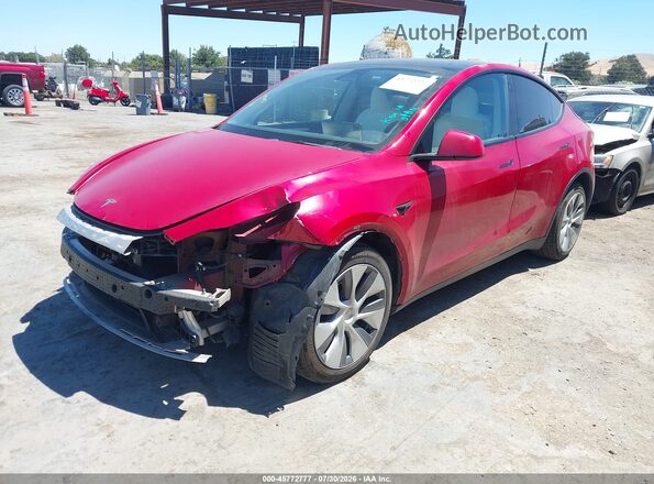 7SAYGDEE4PF624649 2023 TESLA MODEL Y Red Front left