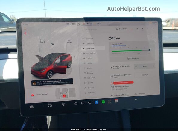 7SAYGDEE4PF624649 2023 TESLA MODEL Y Red 