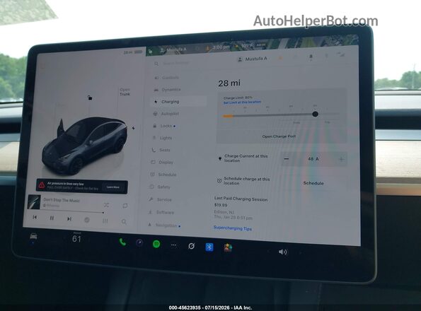 7SAYGDEE4PF861741 2023 TESLA MODEL Y Серый 