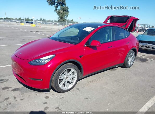 7SAYGDEE5NF314622 2022 TESLA MODEL Y Red Przód lewy