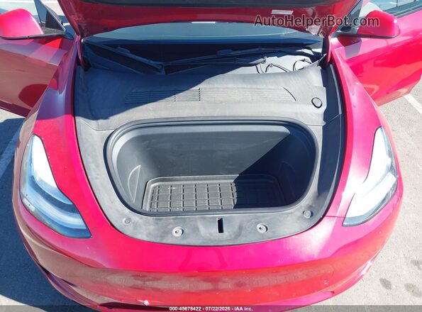 7SAYGDEE5NF314622 2022 TESLA MODEL Y Red Widok z tyłu