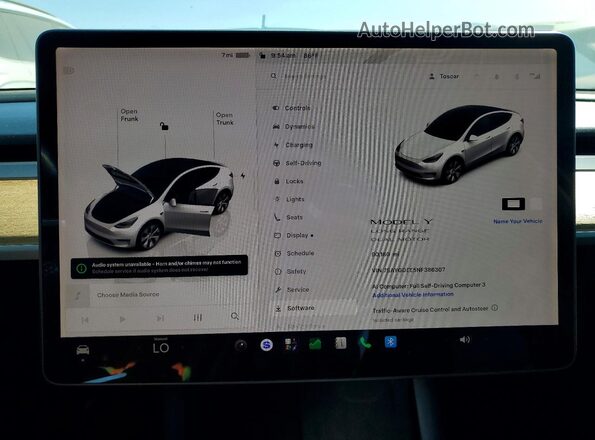 7SAYGDEE5NF386307 2022 TESLA MODEL Белый Вид щитка приборов