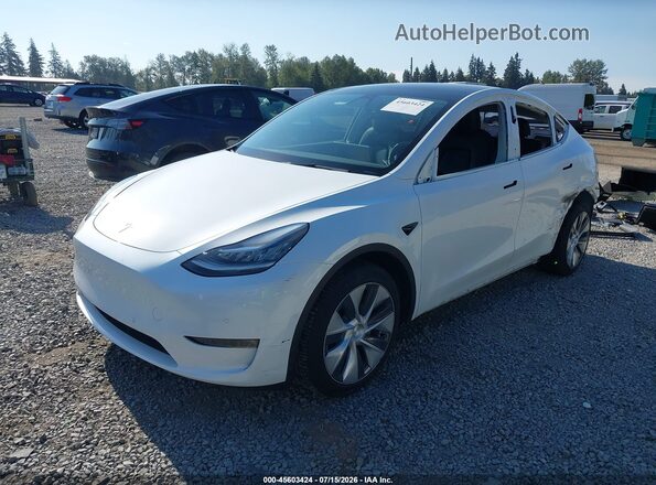 7SAYGDEE5NF428622 2022 TESLA MODEL Y White Передня ліва чверть