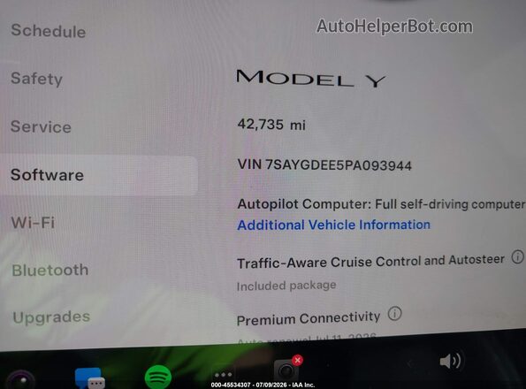 7SAYGDEE5PA093944 2023 TESLA MODEL Y White Vista de los asientos traseros